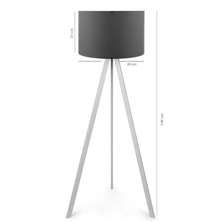 Floor lamp PWL-1060 pakoworld Ε27 natural-antharcite D38x140cm