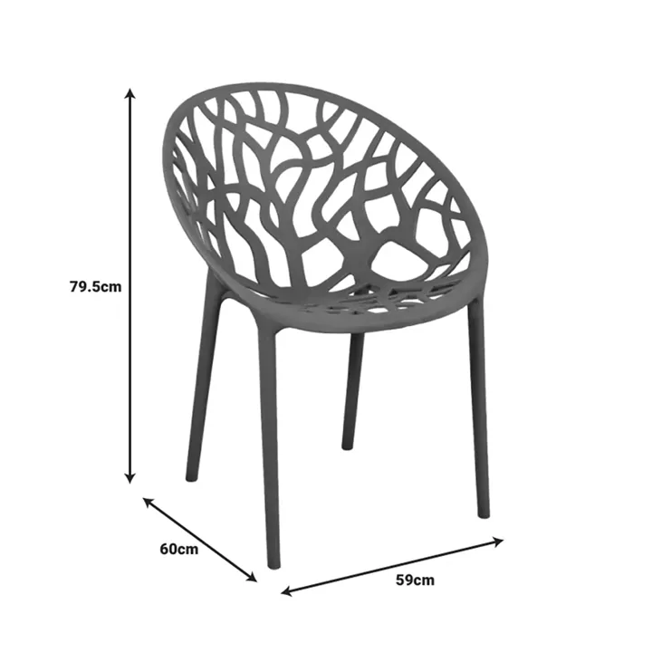 Daren pakoworld pp armchair in anthracite shade 59x60x79.5cm
