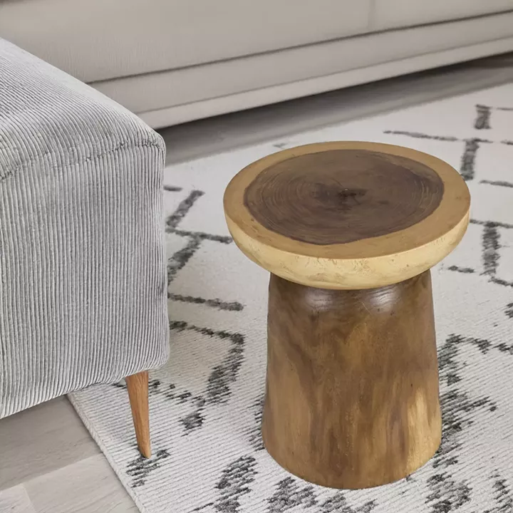 Artekko Munggur Ξύλινο Βοηθητικό Τραπέζι σε Φυσική Απόχρωση (40x40x50)cm