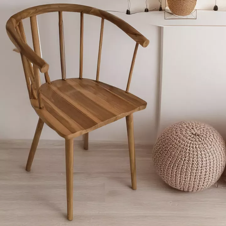 Artekko Munggur Ξύλινη Καρέκλα σε Φυσική Απόχρωση (58x55x86)cm
