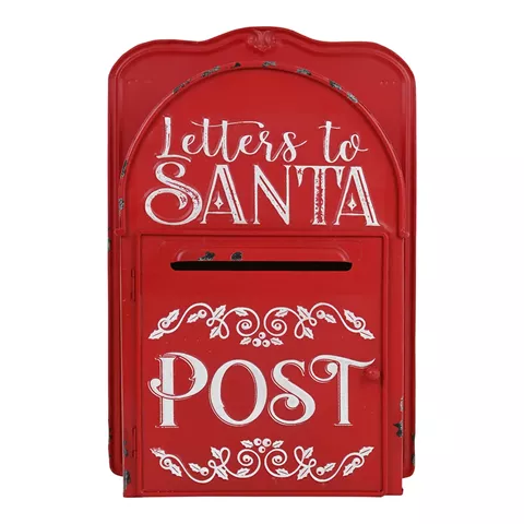 Artekko Xmas Mailbox Κόκκινο Μεταλλικό Γραμματοκιβώτιο