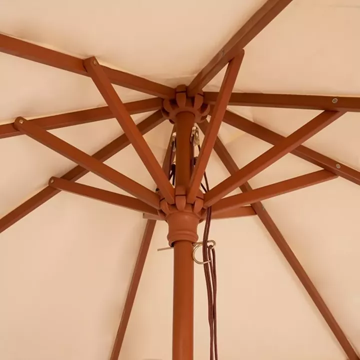 Professional Umbrella 2.30m with wooden frame HM6021 Beige