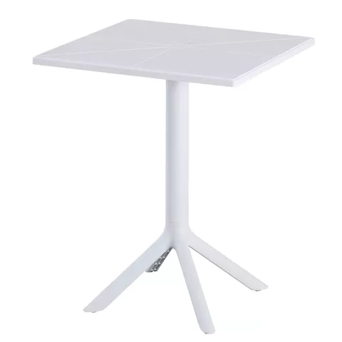 SQUARE POLYPROPYLENE TABLE TERRIN HM6125.11 WHITE 60,5x60,5x76,5Hcm.