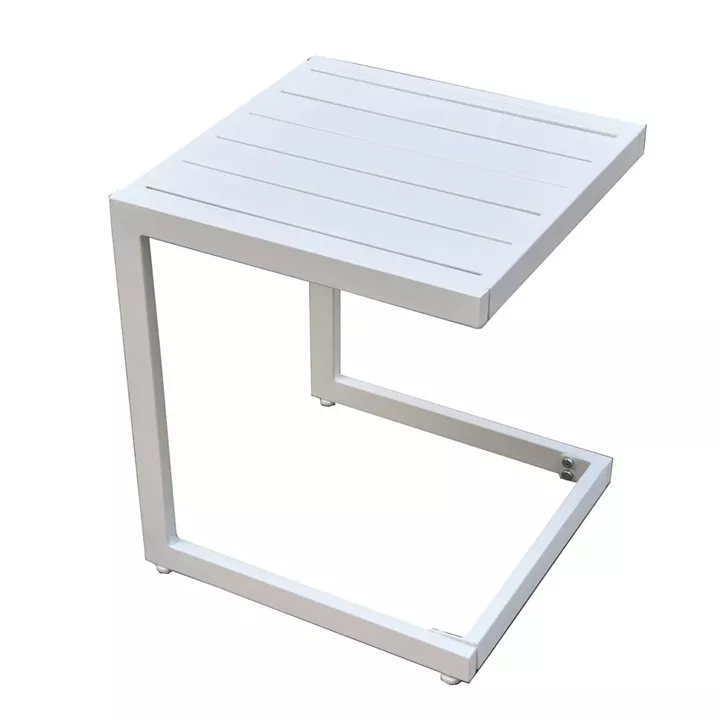CORTE Βοηθητικό Τραπεζάκι, Μέταλλο Βαφή Άσπρο