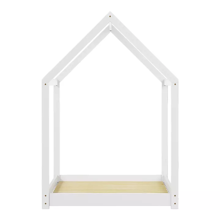 Children's bed Nino Montessori type pakoworld pine wood in white shade 90x190cm