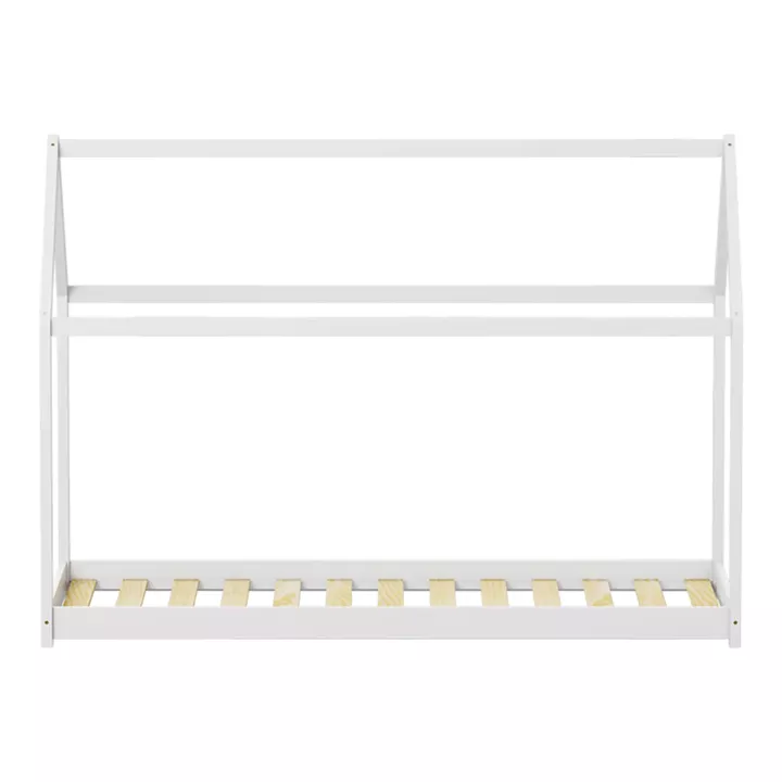 Children's bed Nino Montessori type pakoworld pine wood in white shade 90x190cm