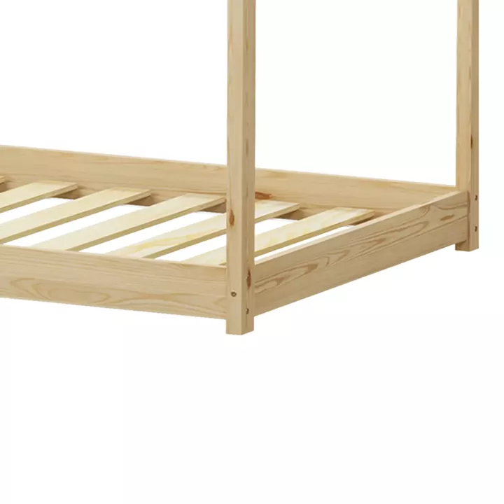 Παιδικό κρεβάτι Nino τ. Montessori pakoworld ξύλο πεύκου σε φυσική απόχρωση 90x190εκ
