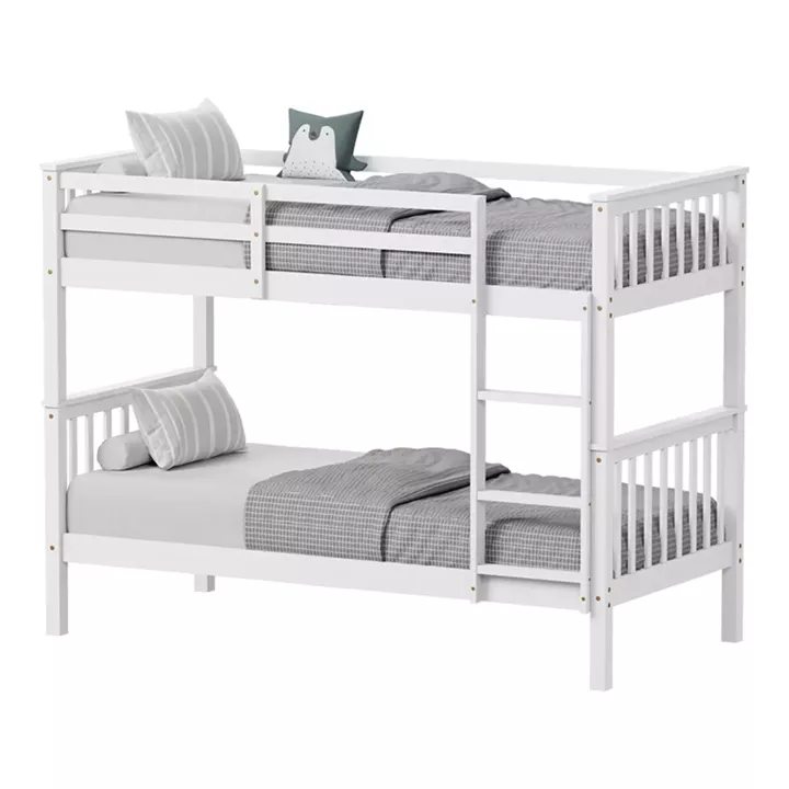 Children's bunk bed Nani pakoworld pine wood in white shade 90x190cm