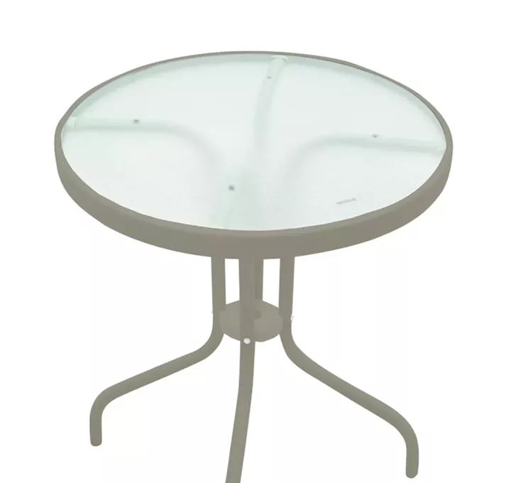 Watson-Tade pakoworld dining table set of 3 pieces champagne-glass metal D60x70cm