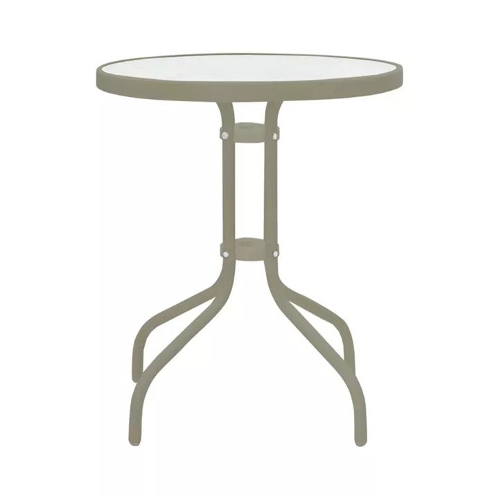 Watson-Tade pakoworld dining table set of 3 pieces champagne-glass metal D60x70cm