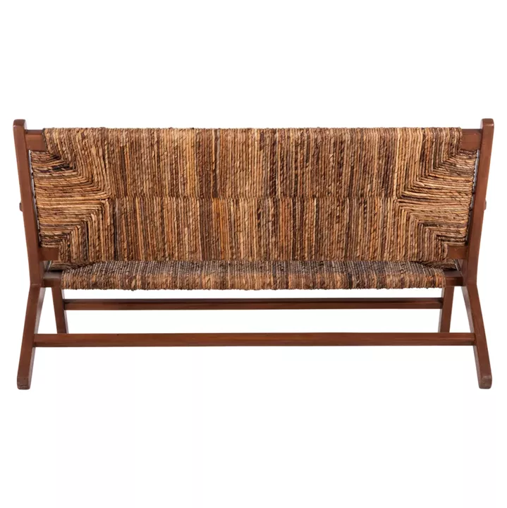 OUTDOOR SOFA 2-SEATER TONDO HM9915 SOLID TEAK WOOD-BANANA ROPE 120x76x68,5Hcm.