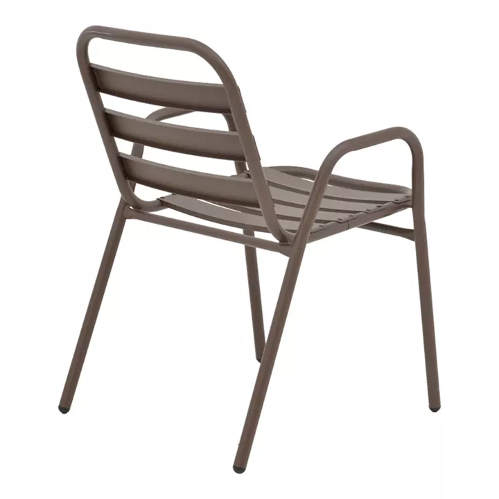 Watson-Sussie pakoworld dining table, brown metal and glass, Φ60x70cm