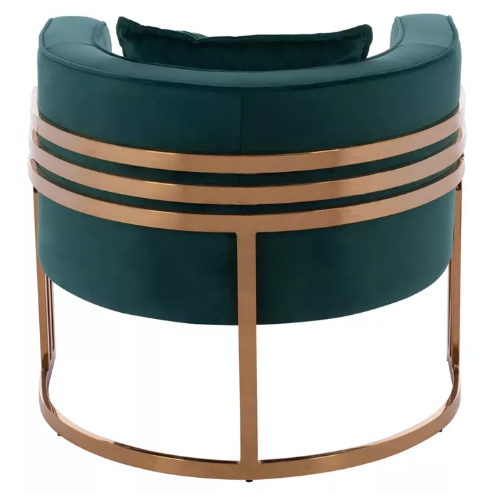 TIANA ARMCHAIR WITH GOLD METAL FRAME AND LOW BACK IN A SEMI-CIRCULAR ARRANGEMENT HM8738.03