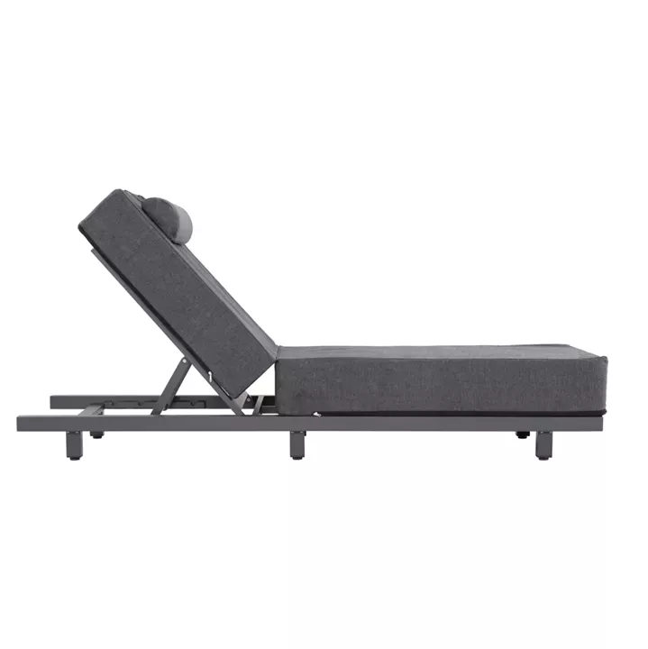 PROFESSIONAL SUNLOUNGER JESSIE HM10714.03 DARK GREY ALUMINUM & CUSHION 200x71x35.5-95Hcm.