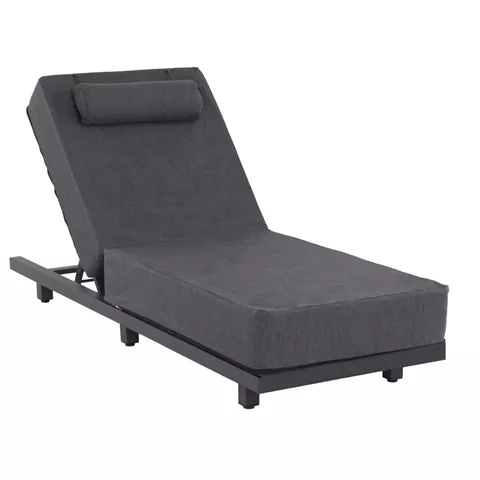 PROFESSIONAL SUNLOUNGER JESSIE HM10714.03 DARK GREY ALUMINUM & CUSHION 200x71x35.5-95Hcm.