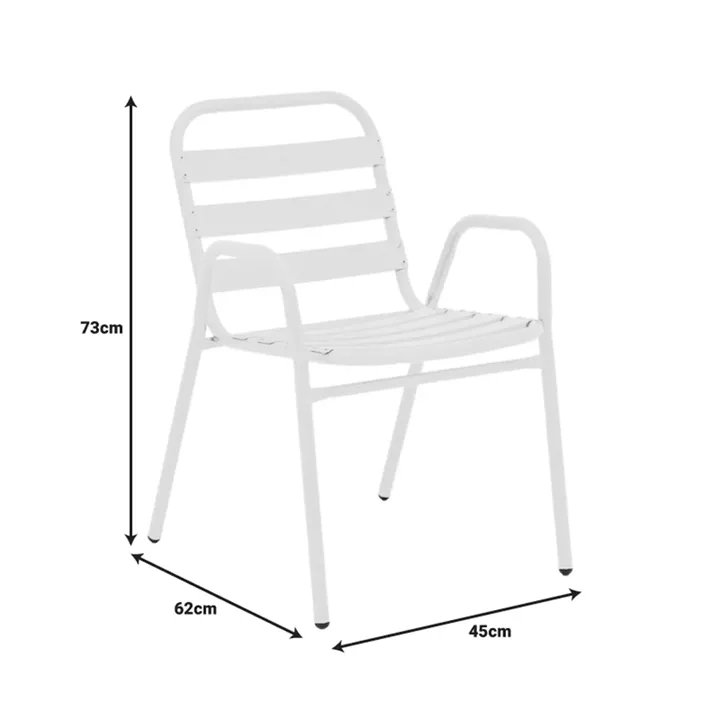 Vergo-Sussie pakoworld dining table white metal Φ60x70cm