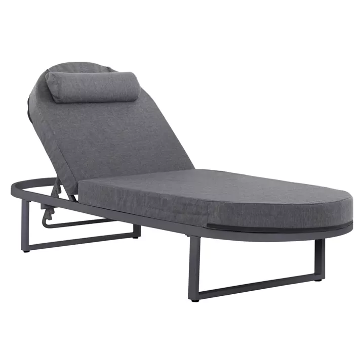 ΕΠΑΓΓΕΛΜATIKH ΞΑΠΛΩΣΤΡΑ MALLOW HM10715.03 ΣΚΟΥΡΟ ΓΚΡΙ ΑΛΟΥΜΙΝΙΟ & ΜΑΞΙΛΑΡΙ 198x71x103Υεκ