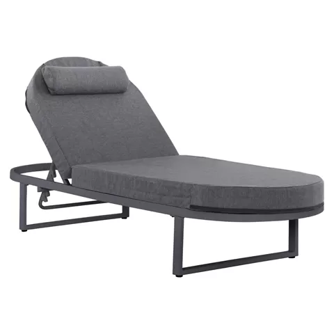 ΕΠΑΓΓΕΛΜATIKH ΞΑΠΛΩΣΤΡΑ MALLOW HM10715.03 ΣΚΟΥΡΟ ΓΚΡΙ ΑΛΟΥΜΙΝΙΟ & ΜΑΞΙΛΑΡΙ 198x71x103Υεκ