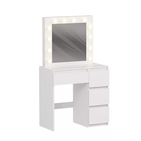 ΤΟΥΑΛΕΤΑ ΜΕ ΦΩΤΙΣΜΟ LED & ΣΥΡΤΑΡΙΑ KEITLIN HM2499.03 ΜΕΛΑΜΙΝΗ ΣΕ ΛΕΥΚΟ 80x40x140Υεκ.