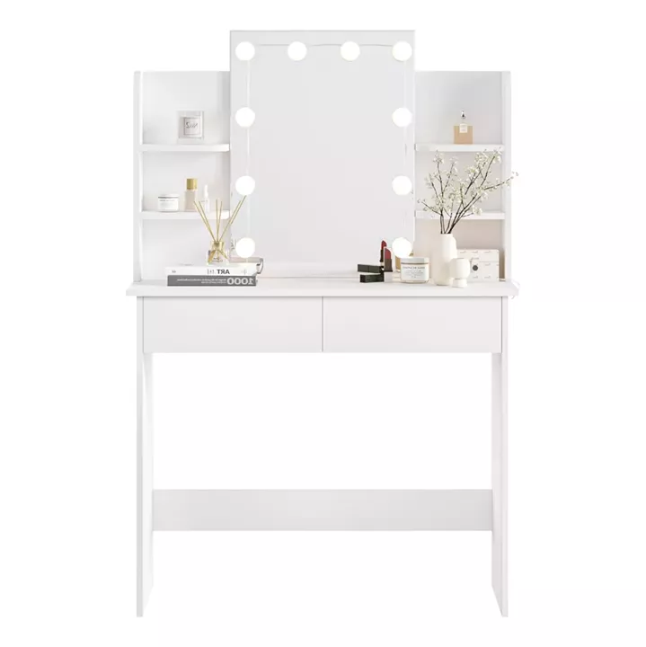 ΤΟΥΑΛΕΤΑ ΜΕ ΦΩΤΙΣΜΟ LED-ΡΑΦΙΑ-ΣΥΡΤΑΡΙΑ LAURYN HM2502.03 ΛΕΥΚΟ 101.8x40x139.5Υεκ