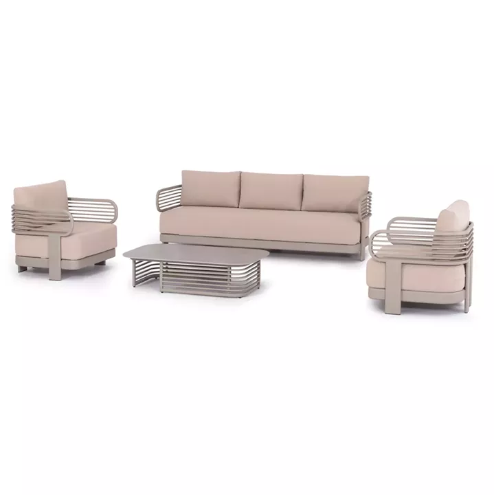 ΣΕΤ ΣΑΛΟΝΙ ΕΞ.ΧΩΡΟΥ 4ΤΜΧ AURA SM6193.04 ΣΑΜΠΑΝΙ AΛΟΥΜΙΝΙΟ & OLEFIN ΥΦΑΣΜΑ-ΠΕΤΡΑ