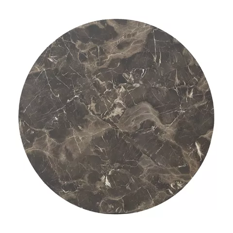 Verhia table top pakoworld HPL dark grey marble look D69cm 12mm thick