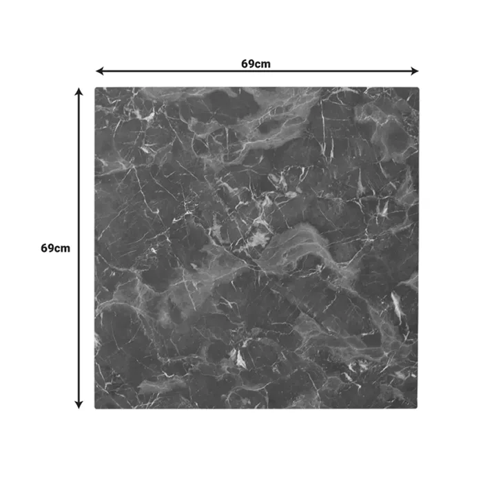 Verhia table top pakoworld HPL dark grey marble look 69x69cm 12mm thick