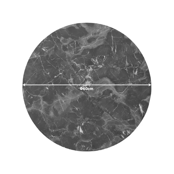 Verhia table top pakoworld HPL dark grey marble look D60cm 12mm thick