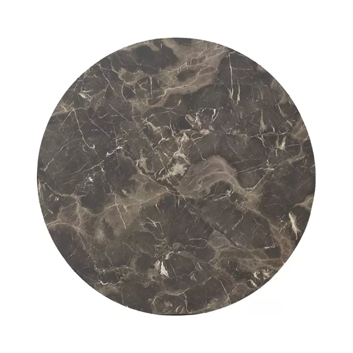 Verhia table top pakoworld HPL dark grey marble look D60cm 12mm thick