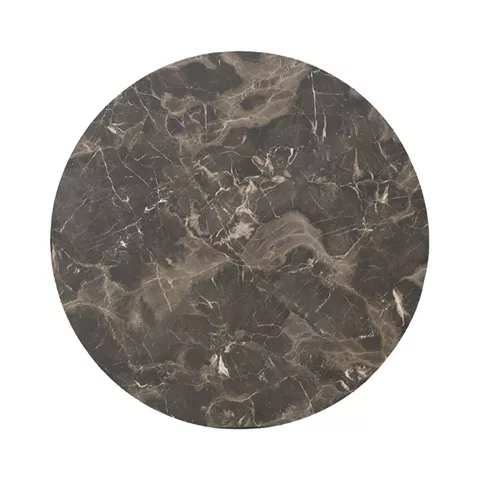 Verhia table top pakoworld HPL dark grey marble look D60cm 12mm thick