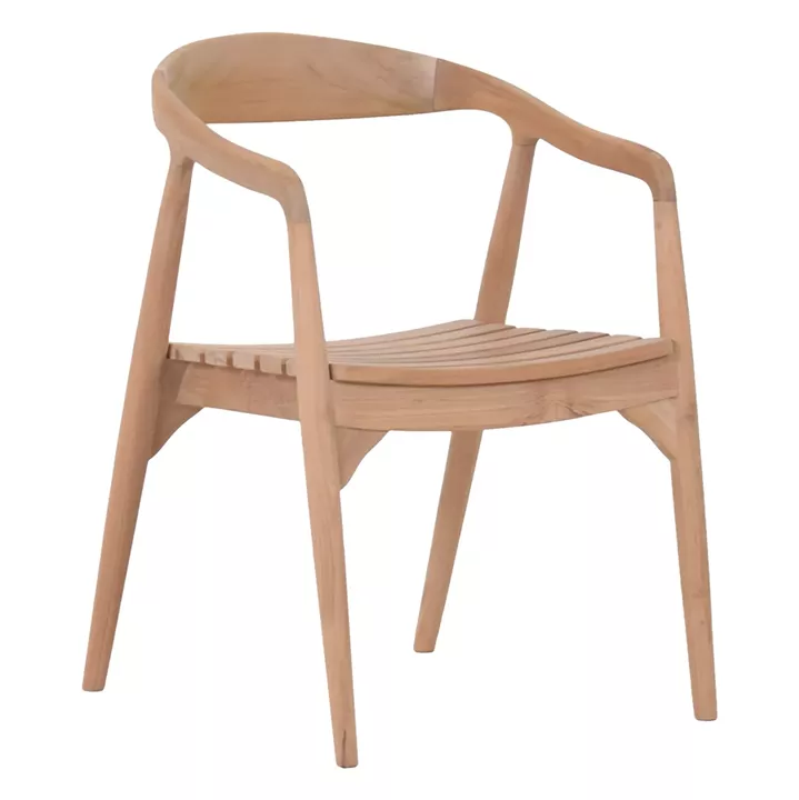 OUTDOOR DINING CHAIR EBENIZER HM18106 TEAK WOOD IN NATURAL COLOR 59x78x56Hcm.