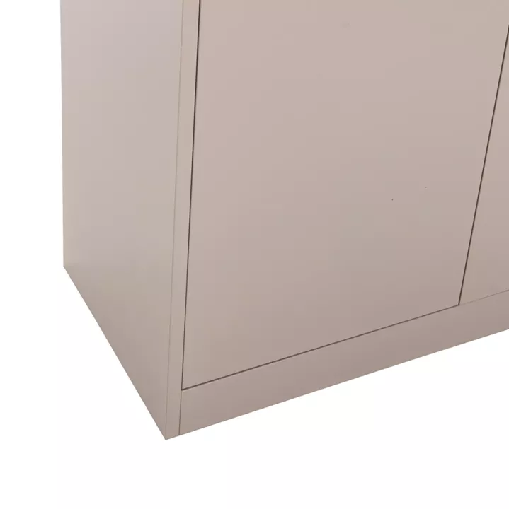 WARDROBE METALLIC HM5959.01 2-LEAF WITH 5 STORAGE SPACES LIGHT GREY 90Χ40Χ180Hcm.