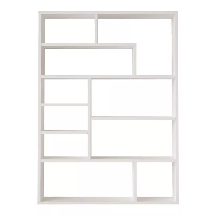 Bookcase Decora pakoworld in white shade 90x22x123.6cm