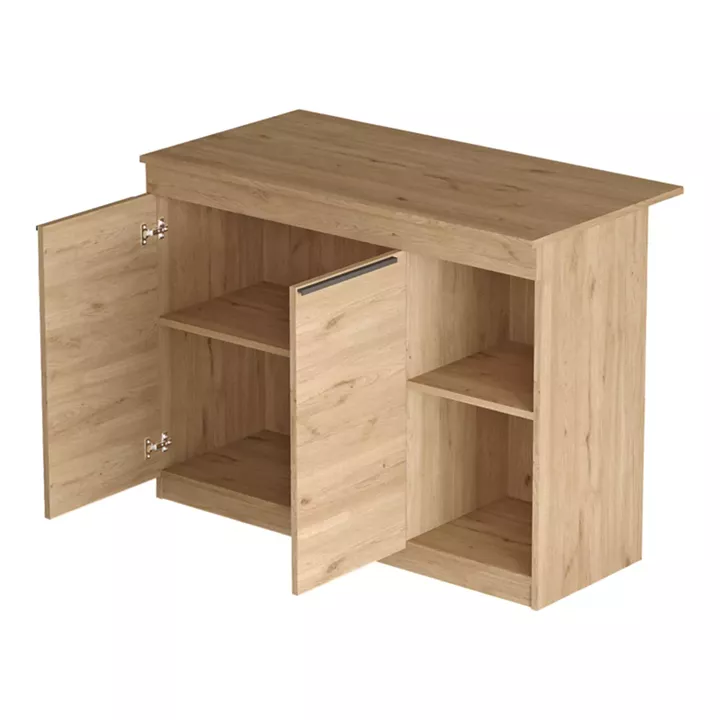 Kogile pakoworld kitchen table-counter in natural shade 120x60x88.2cm