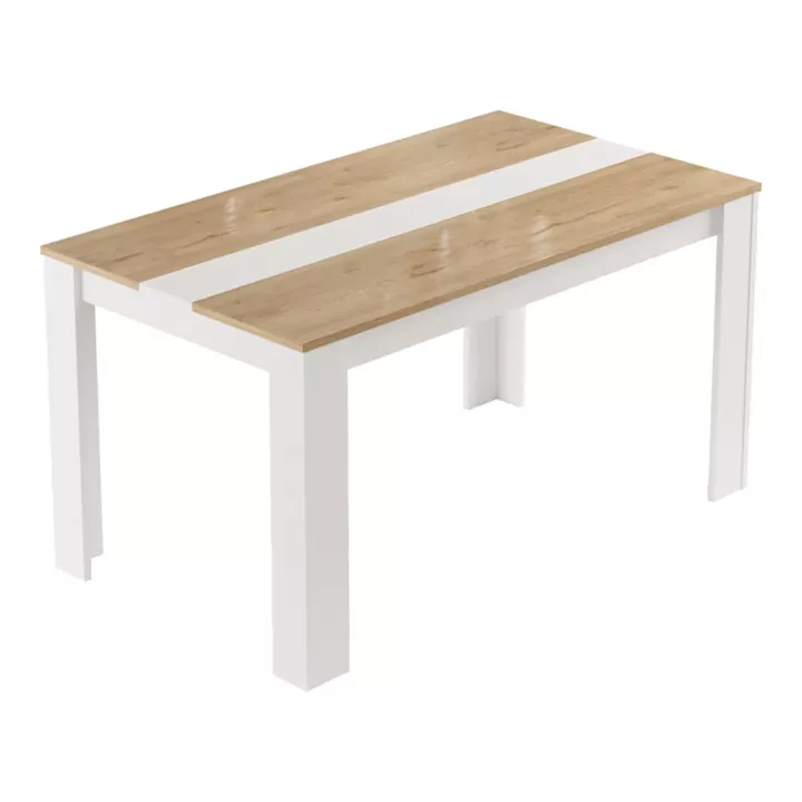 Τραπέζι Sepen pakoworld σε φυσική-λευκή απόχρωση 140x80x74εκ