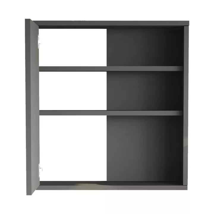 Bagno bathroom cabinet with mirror pakoworld in anthracite shade 60x14.5x63.6cm