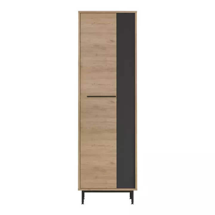 Shoe rack Scarpiera 9-seater pakoworld in natural-anthracite shade 57.2x35.5x185.60cm
