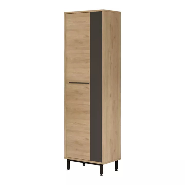 Shoe rack Scarpiera 9-seater pakoworld in natural-anthracite shade 57.2x35.5x185.60cm