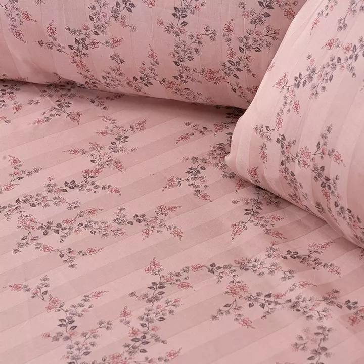 Beauty Home Σετ παπλωματοθήκη υπέρδιπλη Art 12214 Flora 100% Βαμβακοσατέν 300tc 230x250 Σομόν