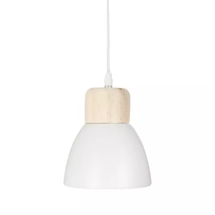 Ceiling light Desy pakoworld Ε14 in white-natural color D15x99cm