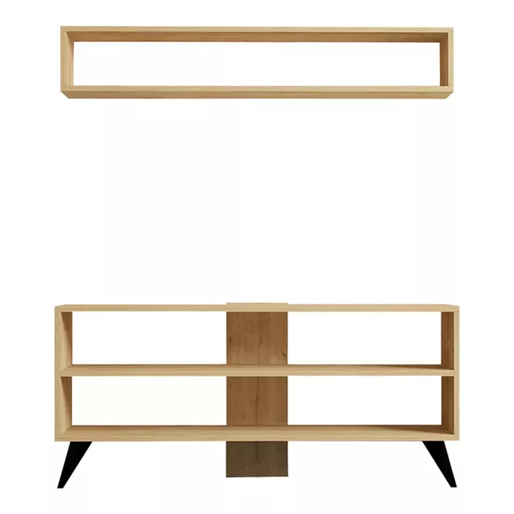 Σύνθετο σαλονιού Prestige pakoworld σε oak απόχρωση 120x29,6x50εκ