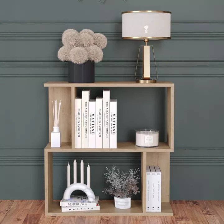 Bookcase Kadu pakoworld in oak shade 72x22x71cm