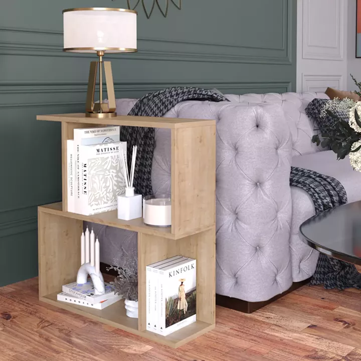 Bookcase Kadu pakoworld in oak shade 72x22x71cm