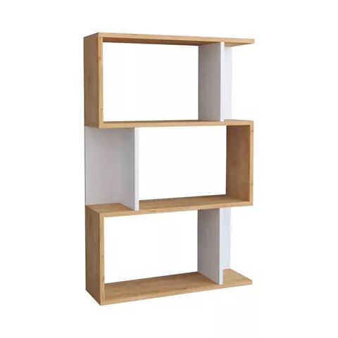 Kadu pakoworld bookcase in oak-white shade 72x22x108cm