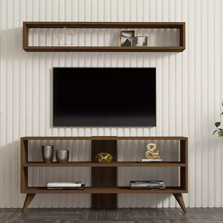 Prestige pakoworld living room set in walnut 120x29.6x50cm