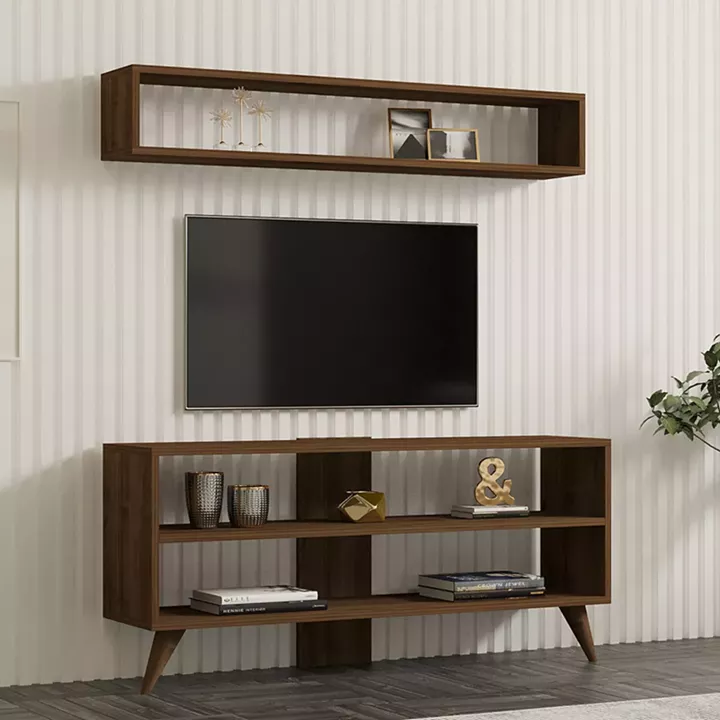 Prestige pakoworld living room set in walnut 120x29.6x50cm