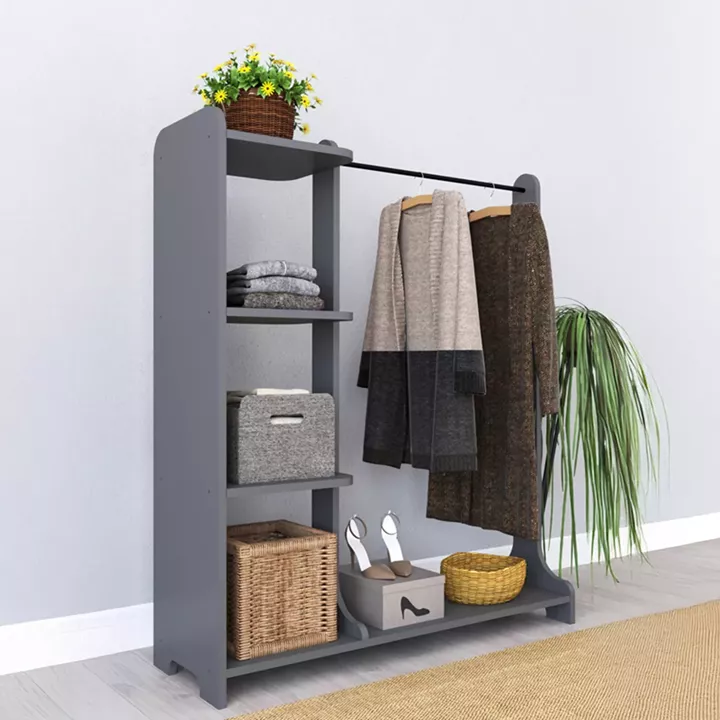 Renesme pakoworld entrance furniture in anthracite shade 106x45x128cm