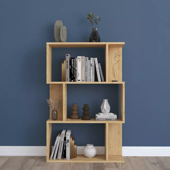 Kadu pakoworld bookcase in oak  shade 72x22x108cm