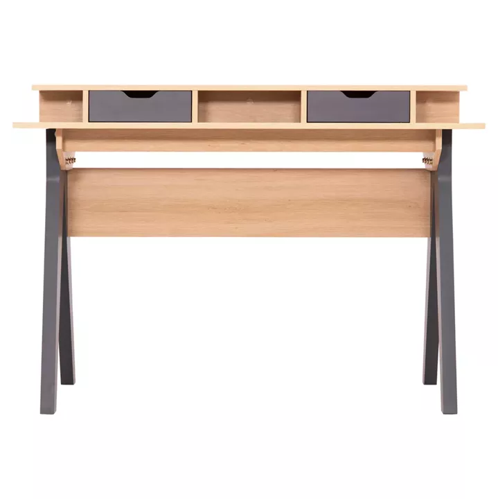 DESK REXIN HM18290 MELAMINE IN SONAMA-GREY 120x19-59x75-85.5Hcm..