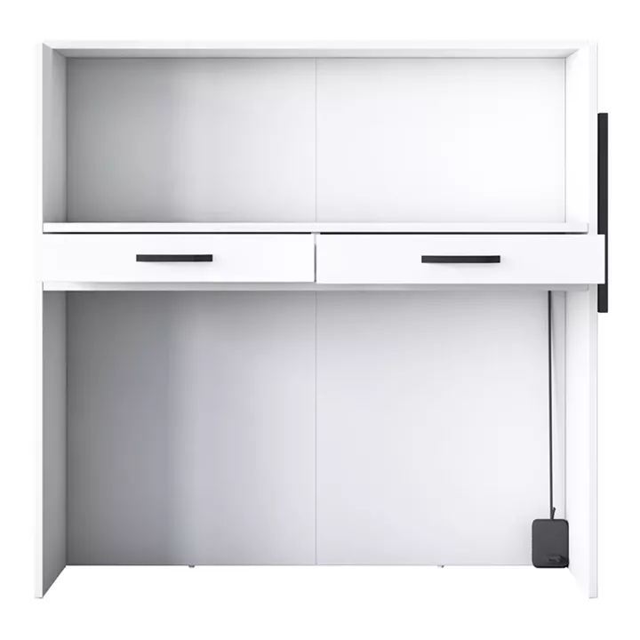 Reception desk Triana pakoworld melamine white-dark grey 110x40x110cm